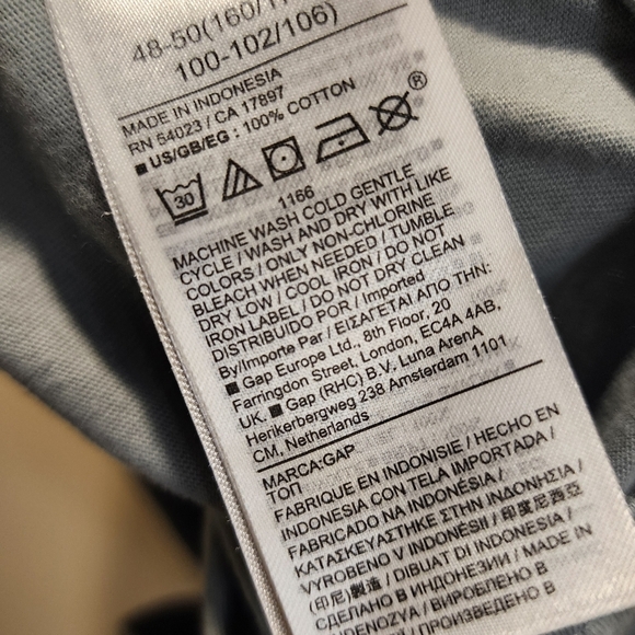 GAP 100% Cotton Short Sleeves Embroidered Casual Top Size L - Picture 4 of 6